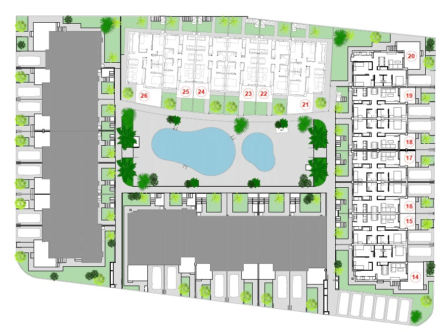 Adosado con parcela privada de 2 dormitorios obra nueva con piscina comunitaria
